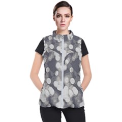 Gray Circles Of Light Women s Puffer Vest by DimitriosArt