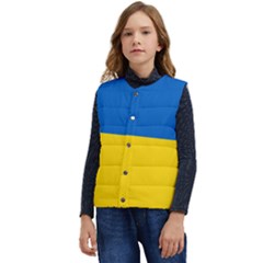 Flag Of Ukraine Kid s Short Button Up Puffer Vest	 by abbeyz71