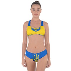 Flag Of Ukraine With Coat Of Arms Criss Cross Bikini Set by abbeyz71