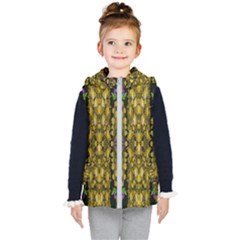 Fanciful Fantasy Flower Forest Kids  Hooded Puffer Vest by pepitasart