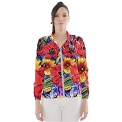 Flower Pattern Women s Windbreaker by CoshaArt