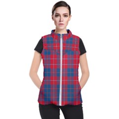 Galloway Red Modern Tartan Women s Puffer Vest by tartantotartansred