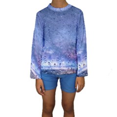 Gouttes D eau Galaxy Kids  Long Sleeve Swimwear by kcreatif