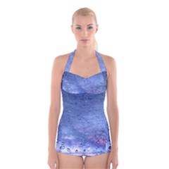 Gouttes D eau Galaxy Boyleg Halter Swimsuit  by kcreatif