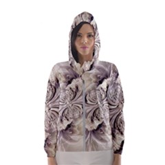 Fractal Feathers Women s Hooded Windbreaker by MRNStudios