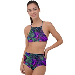 Neon Aquarium High Waist Tankini Set by MRNStudios