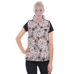 Digital Illusion Women s Button Up Vest by Sparkle