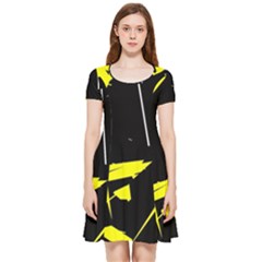 Abstract Pattern Inside Out Cap Sleeve Dress by Sparkle