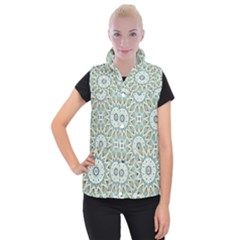 Mandala  Women s Button Up Vest by zappwaits