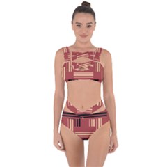 Abstract Pattern Geometric Backgrounds   Bandaged Up Bikini Set  by Eskimos