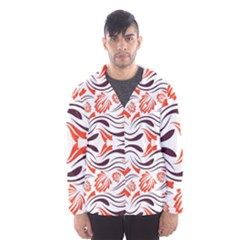 Folk Flowers Print Floral Pattern Ethnic Art Men s Hooded Windbreaker by Eskimos