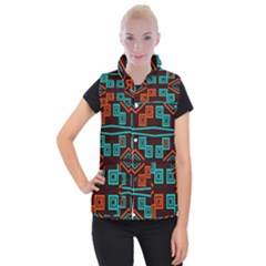 Abstract Pattern Geometric Backgrounds   Women s Button Up Vest by Eskimos