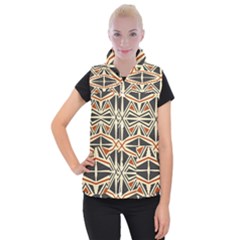 Abstract Geometric Design    Women s Button Up Vest by Eskimos