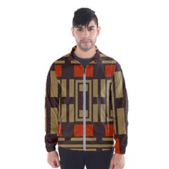 Abstract Geometric Design    Men s Windbreaker by Eskimos