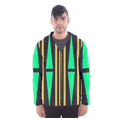 Abstract Pattern Geometric Backgrounds Men s Hooded Windbreaker by Eskimos