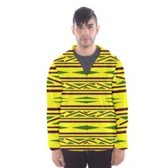 Abstract Pattern Geometric Backgrounds Men s Hooded Windbreaker by Eskimos