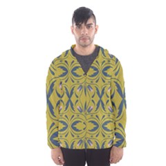 Folk Flowers Print Floral Pattern Ethnic Art Men s Hooded Windbreaker by Eskimos