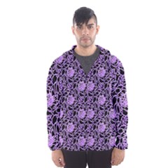 Electric Neon Abstract Print Pattern Men s Hooded Windbreaker by dflcprintsclothing