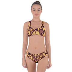 Background-pattern Criss Cross Bikini Set by Jancukart