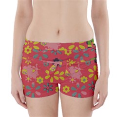 Aiflowers-pattern Boyleg Bikini Wrap Bottoms by Jancukart