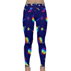 Space-pattern Colourful Classic Yoga Leggings by Jancukart