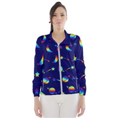 Space-pattern Colourful Women s Windbreaker by Jancukart