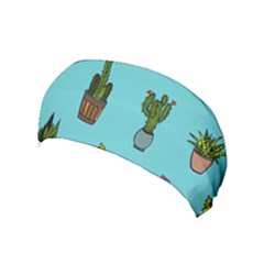 Succulents Teal Back Yoga Headband by Jancukart