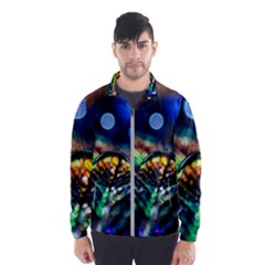 Peacock Feather Drop Men s Windbreaker by artworkshop