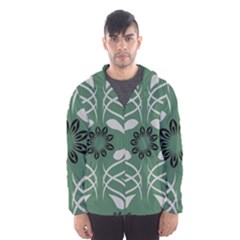 Folk Flowers Print Floral Pattern Ethnic Art Men s Hooded Windbreaker by Eskimos