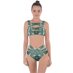 Folk Flowers Print Floral Pattern Ethnic Art Bandaged Up Bikini Set  by Eskimos