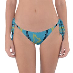 Folk Flowers Print Floral Pattern Ethnic Art Reversible Bikini Bottom by Eskimos