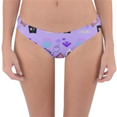 Pale Purple Goth Reversible Hipster Bikini Bottoms