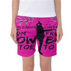 Bow To Toe Cheer Women s Basketball Shorts by artworkshop