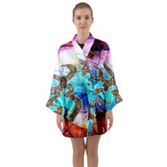 Browning Deer Glitter Galaxy Long Sleeve Satin Kimono by artworkshop