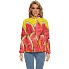 Watermelon Women s Puffer Bubble Jacket Coat by artworkshop