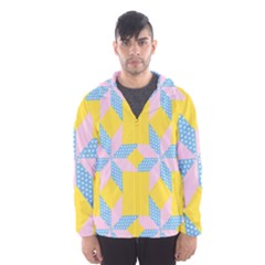 Geometry Men s Hooded Windbreaker by Sparkle