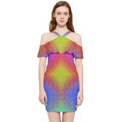 Infinite Connections Shoulder Frill Bodycon Summer Dress by Thespacecampers