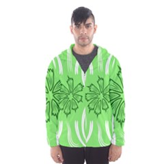 Folk Flowers Print Floral Pattern Ethnic Art Men s Hooded Windbreaker by Eskimos