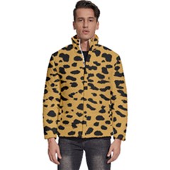 Animal Print - Leopard Jaguar Dots Men s Puffer Bubble Jacket Coat by ConteMonfrey