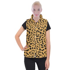 Animal Print - Leopard Jaguar Dots Women s Button Up Vest by ConteMonfrey