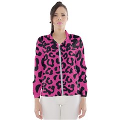 Leopard Print Jaguar Dots Pink Neon Women s Windbreaker by ConteMonfrey
