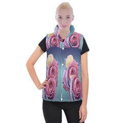 Rose Flower Love Romance Beautiful Women s Button Up Vest by artworkshop