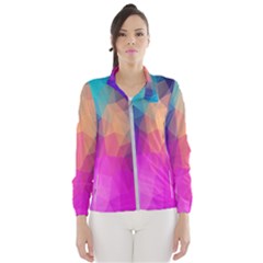 Triangles Polygon Color Women s Windbreaker by artworkshop