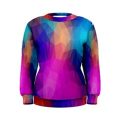 Triangles Polygon Color Women s Sweatshirt by artworkshop
