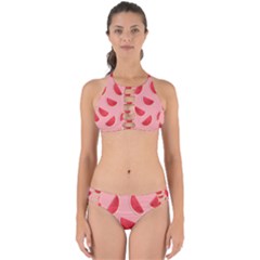 Water Melon Red Perfectly Cut Out Bikini Set by nate14shop