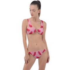 Water Melon Red Ring Detail Crop Bikini Set by nate14shop