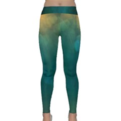 Background Green Classic Yoga Leggings by nate14shop