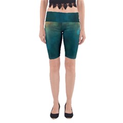 Background Green Yoga Cropped Leggings by nate14shop