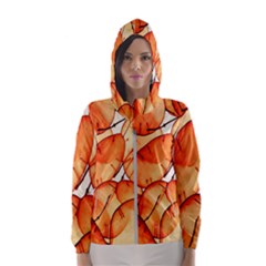 Orange Women s Hooded Windbreaker by nate14shop