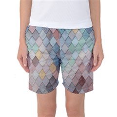 Tiles-shapes Women s Basketball Shorts